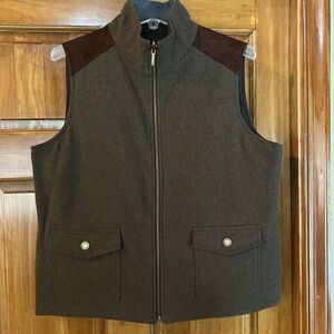 Lauren Ralph Lauren Reversible Brown Sleeveless Vest